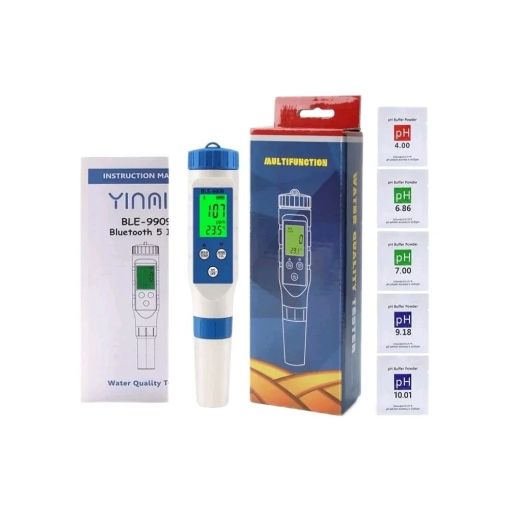 5 In 1 TDS Salinity Water Quality Monitor Tester With Temp Guage, With WiFi App